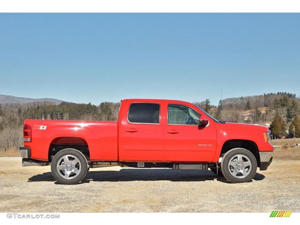 Fire Red 2014 GMC Sierra 2500HD SLT Crew Cab 4x4 Exterior Photo #90062146