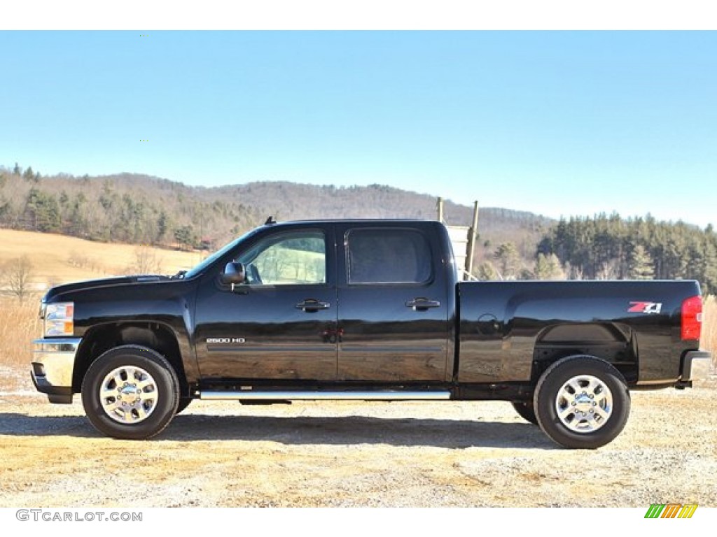Black 2014 Chevrolet Silverado 2500HD LTZ Crew Cab 4x4 Exterior Photo #90062497