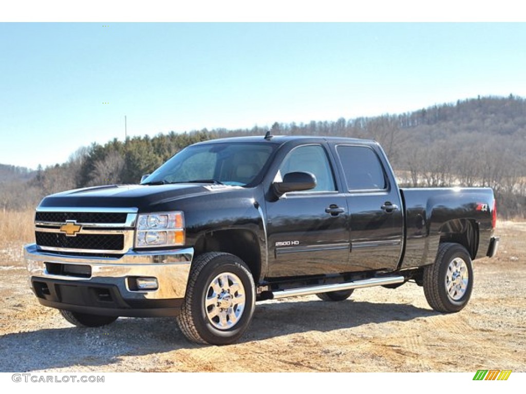 Black 2014 Chevrolet Silverado 2500HD LTZ Crew Cab 4x4 Exterior Photo #90062506
