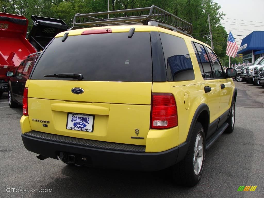2003 Explorer XLT 4x4 - Zinc Yellow / Graphite Grey photo #5