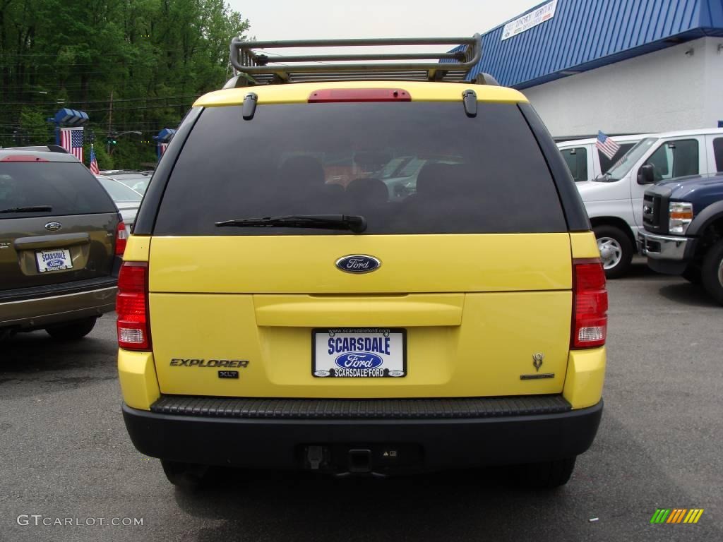 2003 Explorer XLT 4x4 - Zinc Yellow / Graphite Grey photo #6