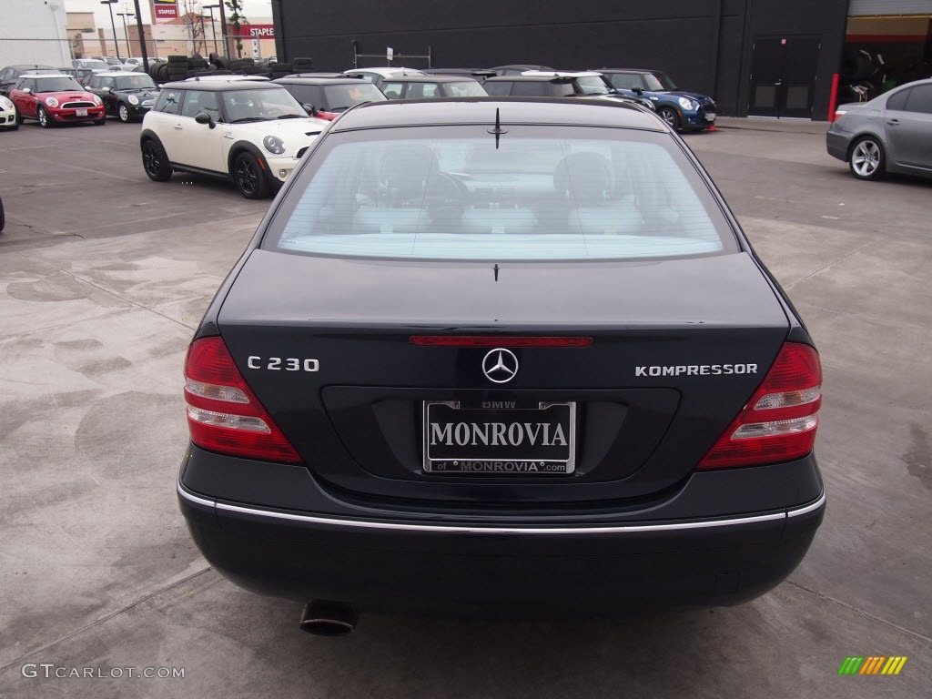 2005 C 230 Kompressor Sedan - Midnight Blue / Ash photo #9