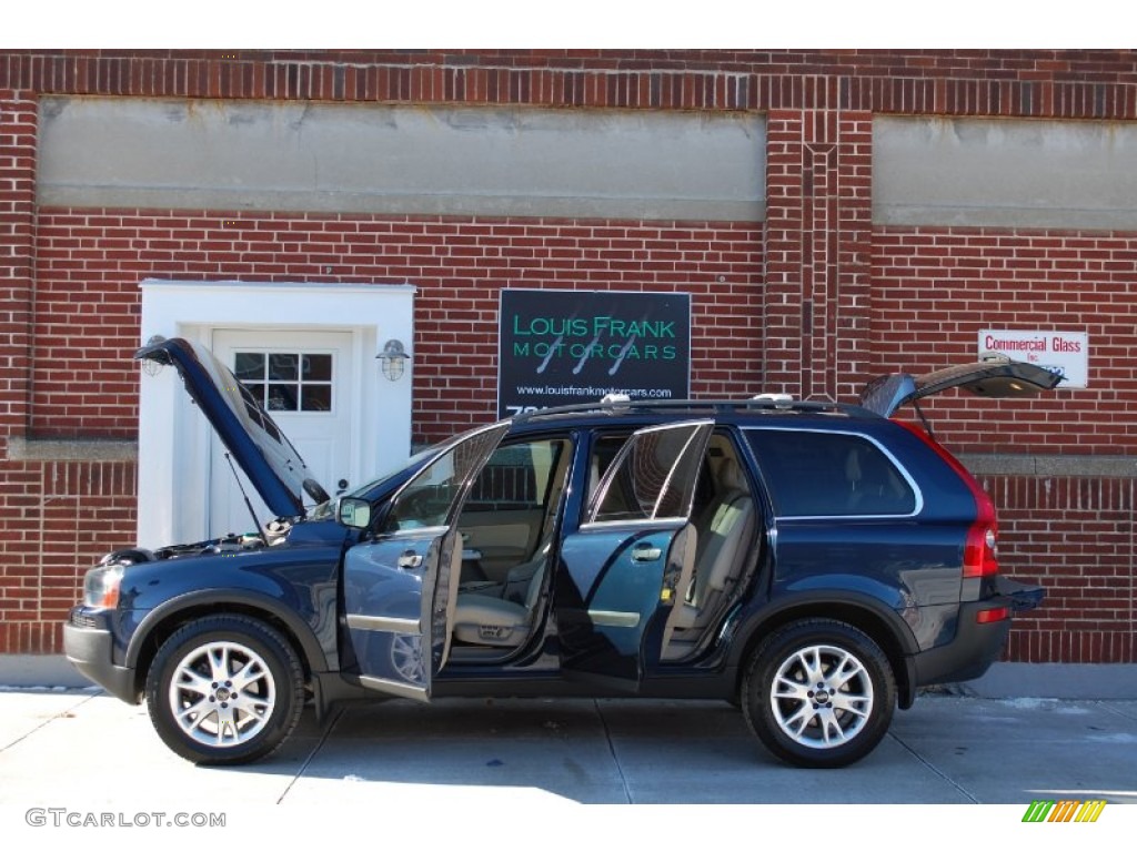 2004 XC90 T6 AWD - Nautic Blue Metallic / Taupe/Light Taupe photo #24