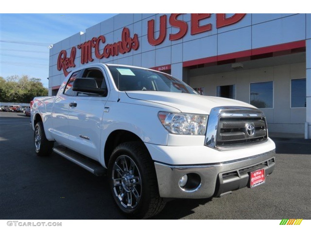 2010 Tundra Double Cab - Super White / Graphite Gray photo #1