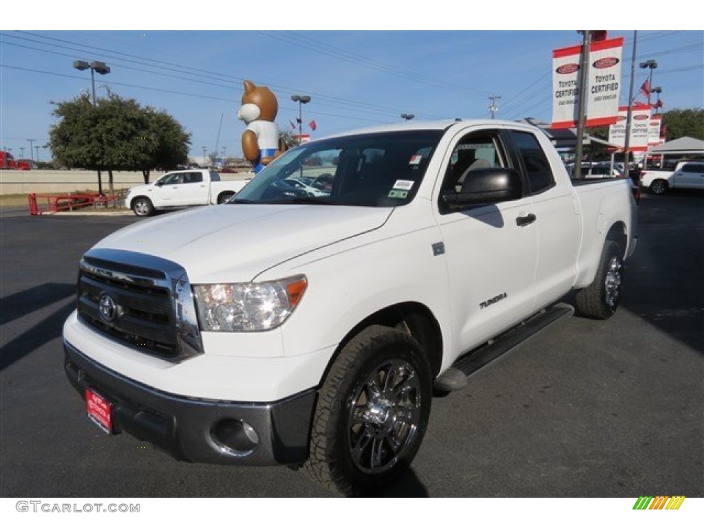 2010 Tundra Double Cab - Super White / Graphite Gray photo #3