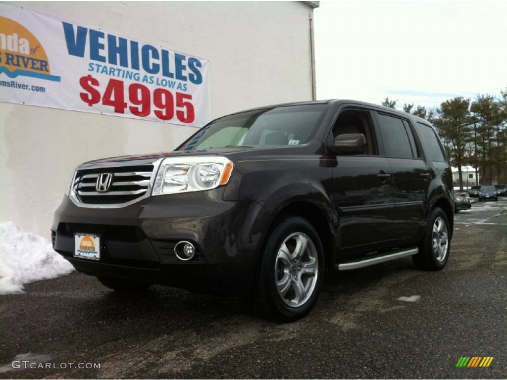 2012 Pilot EX-L 4WD - Dark Amber Metallic / Beige photo #1