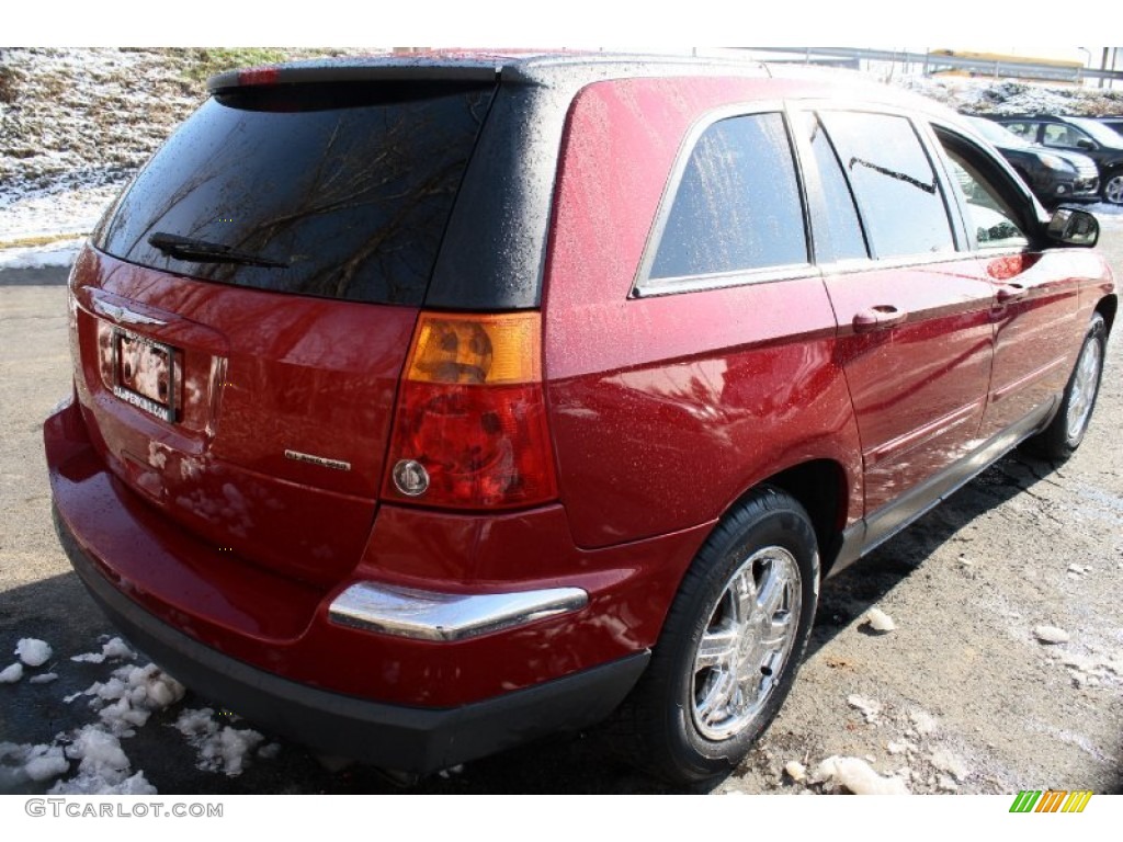 2005 Pacifica Touring AWD - Inferno Red Crystal Pearl / Light Taupe photo #4
