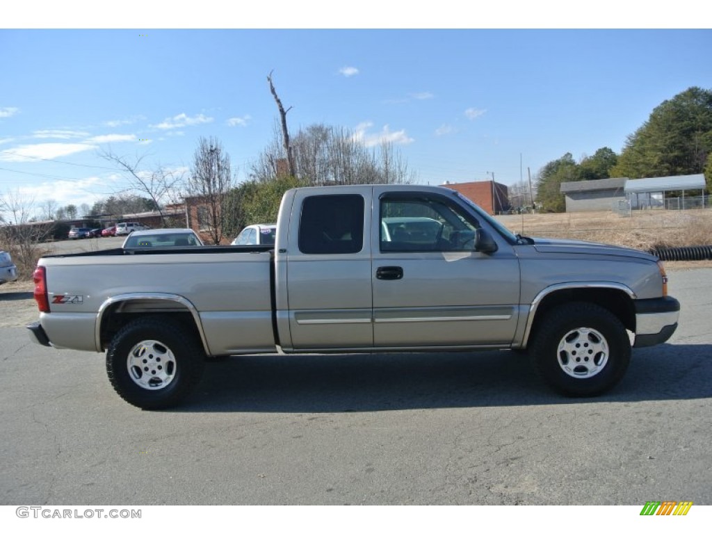 2003 Silverado 1500 Z71 Extended Cab 4x4 - Light Pewter Metallic / Tan photo #7