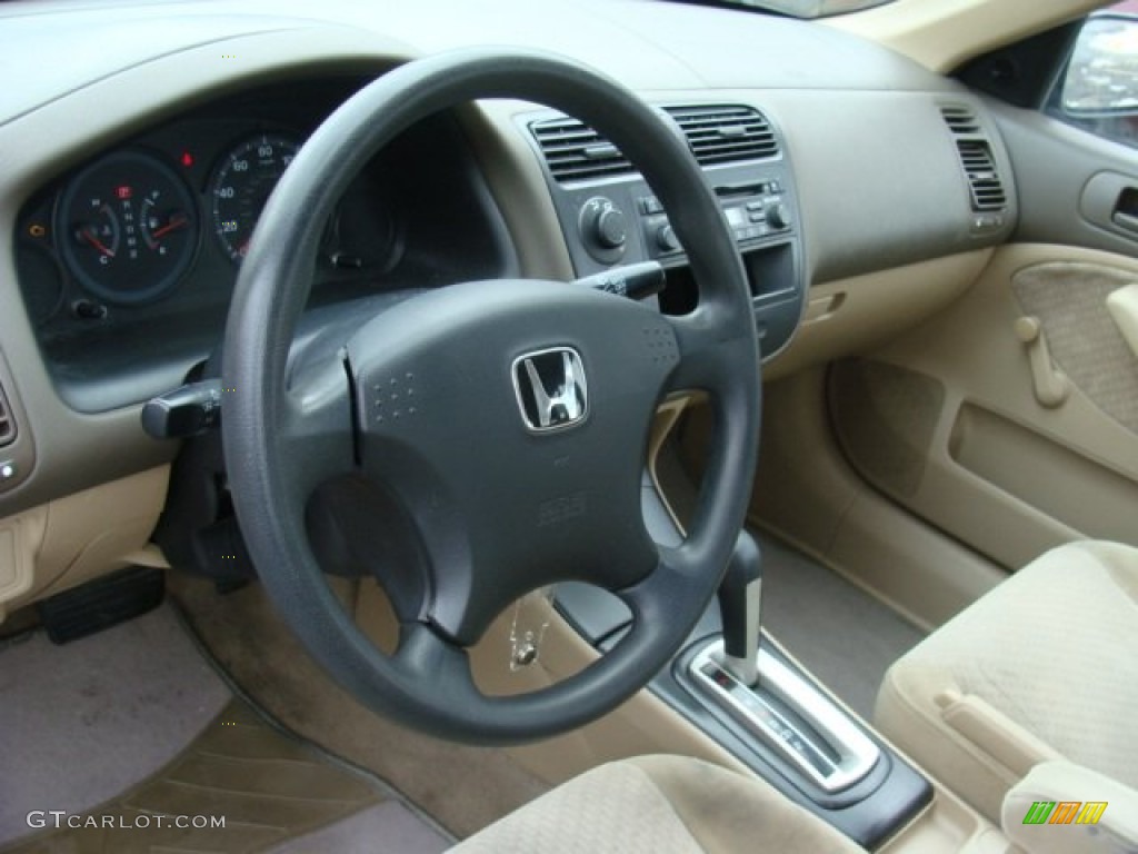 Ivory Interior 2005 Honda Civic Value Package Sedan Photo #90078657
