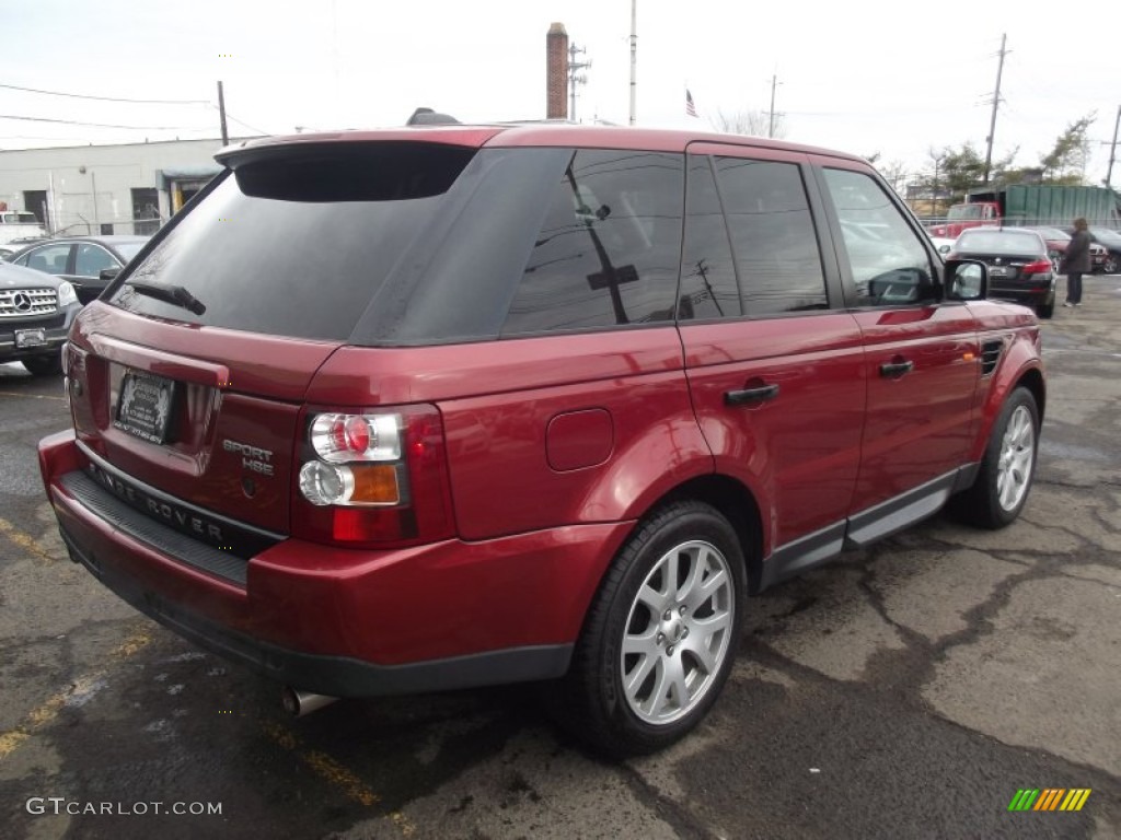 2008 Range Rover Sport HSE - Rimini Red Metallic / Ebony Black photo #3