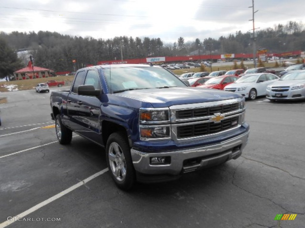 2014 Silverado 1500 LTZ Z71 Double Cab 4x4 - Blue Topaz Metallic / Jet Black/Dark Ash photo #3