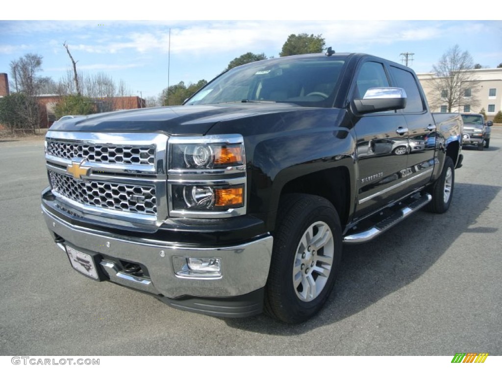 2014 Silverado 1500 LTZ Crew Cab 4x4 - Black / Cocoa/Dune photo #2