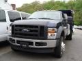 Dark Blue Pearl Metallic 2009 Ford F550 Super Duty XL SuperCab Chassis 4x4 Dump Truck