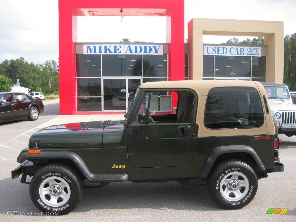 1995 Wrangler Rio Grande 4x4 - Moss Green Pearl / Spice Beige photo #2