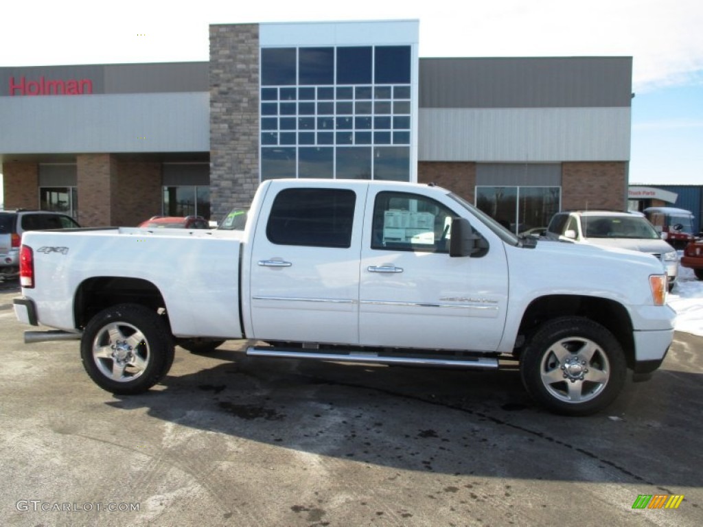 2014 Sierra 2500HD Denali Crew Cab 4x4 - Summit White / Ebony photo #1