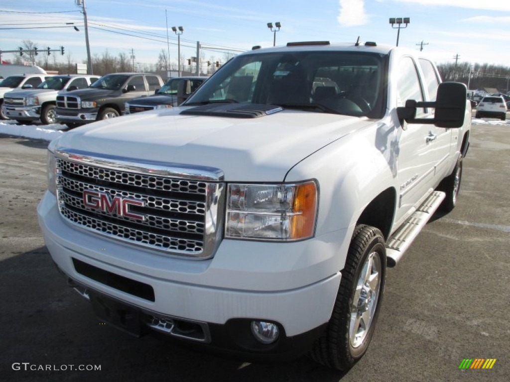 Summit White 2014 GMC Sierra 2500HD Denali Crew Cab 4x4 Exterior Photo #90083727