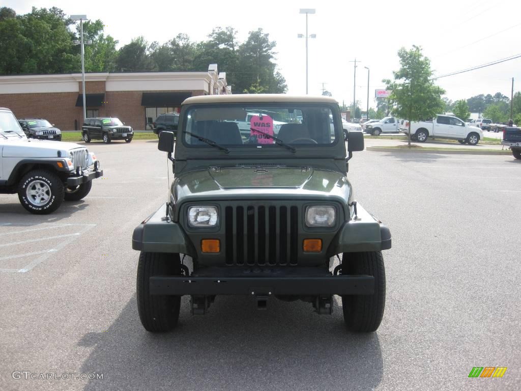 1995 Wrangler Rio Grande 4x4 - Moss Green Pearl / Spice Beige photo #15
