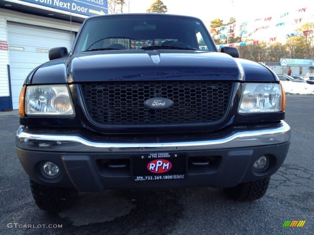 2002 Ranger XLT SuperCab 4x4 - Deep Wedgewood Blue Metallic / Dark Graphite photo #4