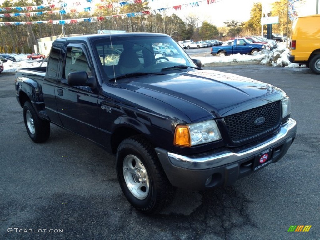 2002 Ranger XLT SuperCab 4x4 - Deep Wedgewood Blue Metallic / Dark Graphite photo #5