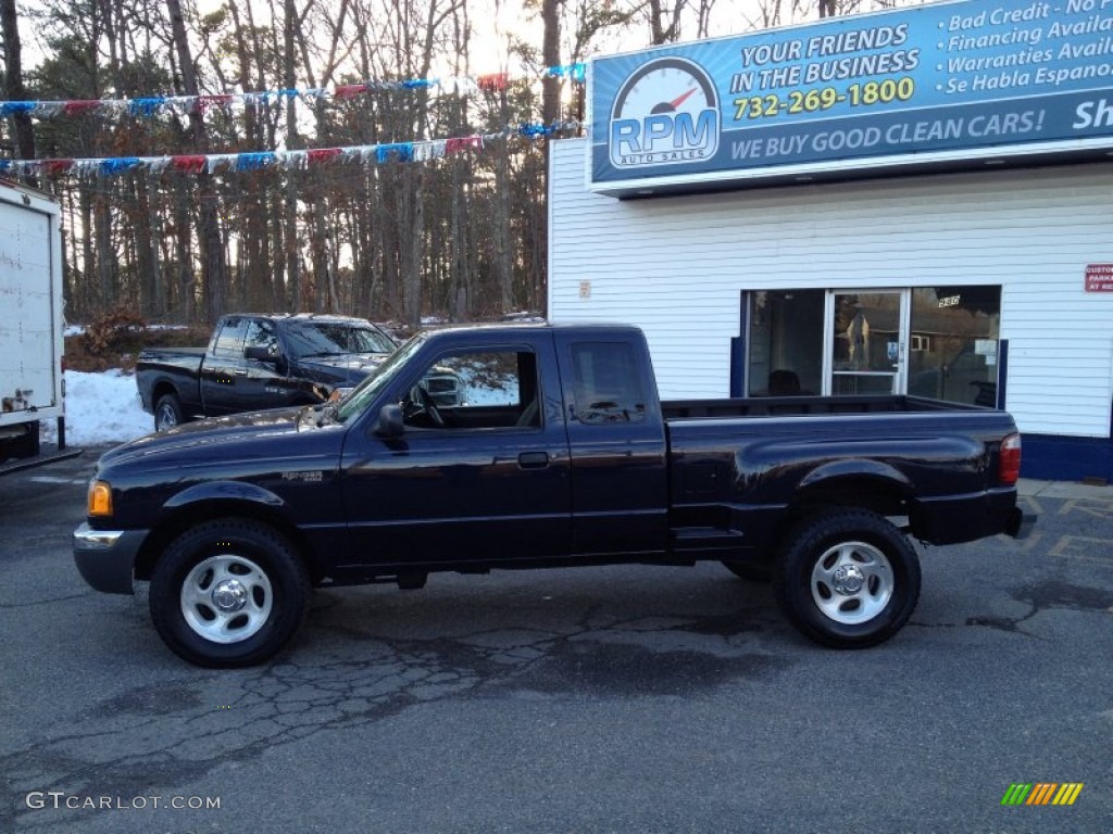 2002 Ranger XLT SuperCab 4x4 - Deep Wedgewood Blue Metallic / Dark Graphite photo #17