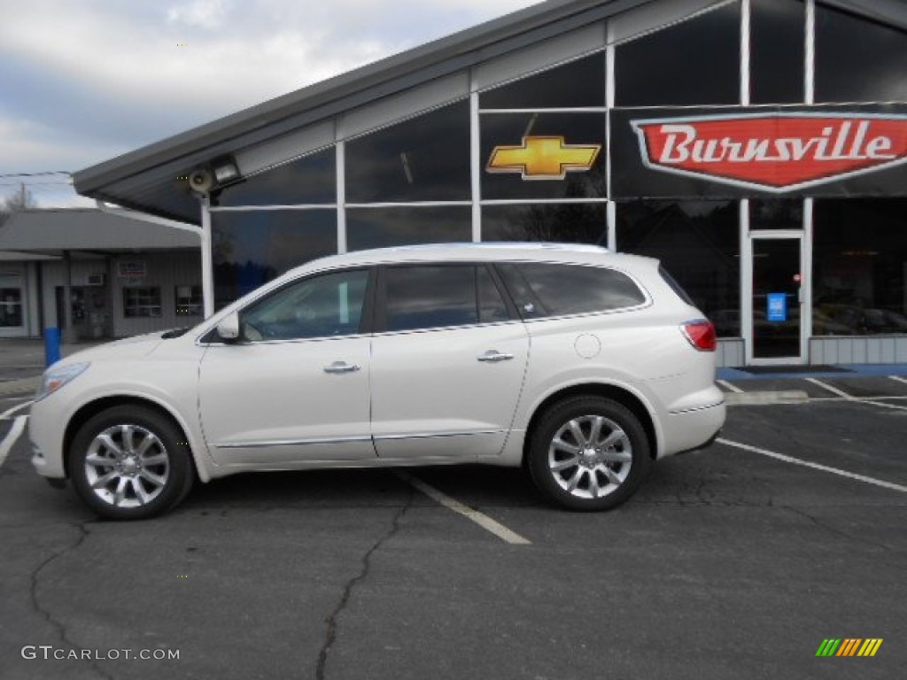 2014 Enclave Leather AWD - White Diamond Tricoat / Cocoa photo #10