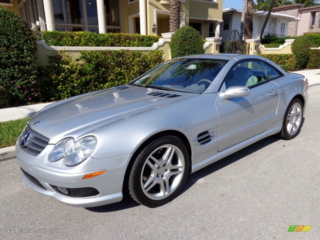 Iridium Silver Metallic 2006 Mercedes-Benz SL 500 Roadster Exterior Photo #90086859