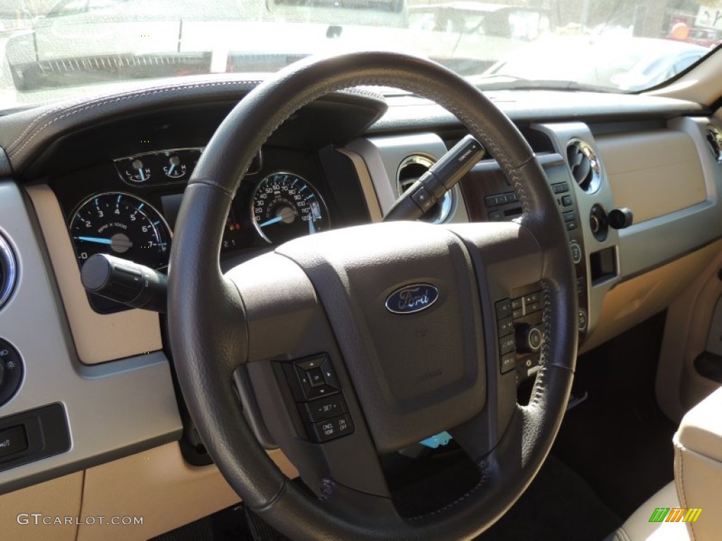 2012 F150 Lariat SuperCrew - Green Gem Metallic / Pale Adobe photo #4