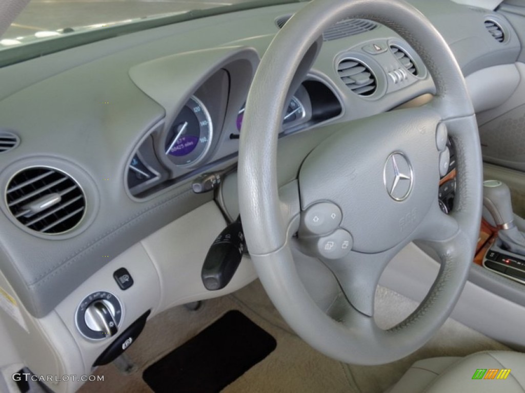 2006 Mercedes-Benz SL 500 Roadster Ash Steering Wheel Photo #90087720