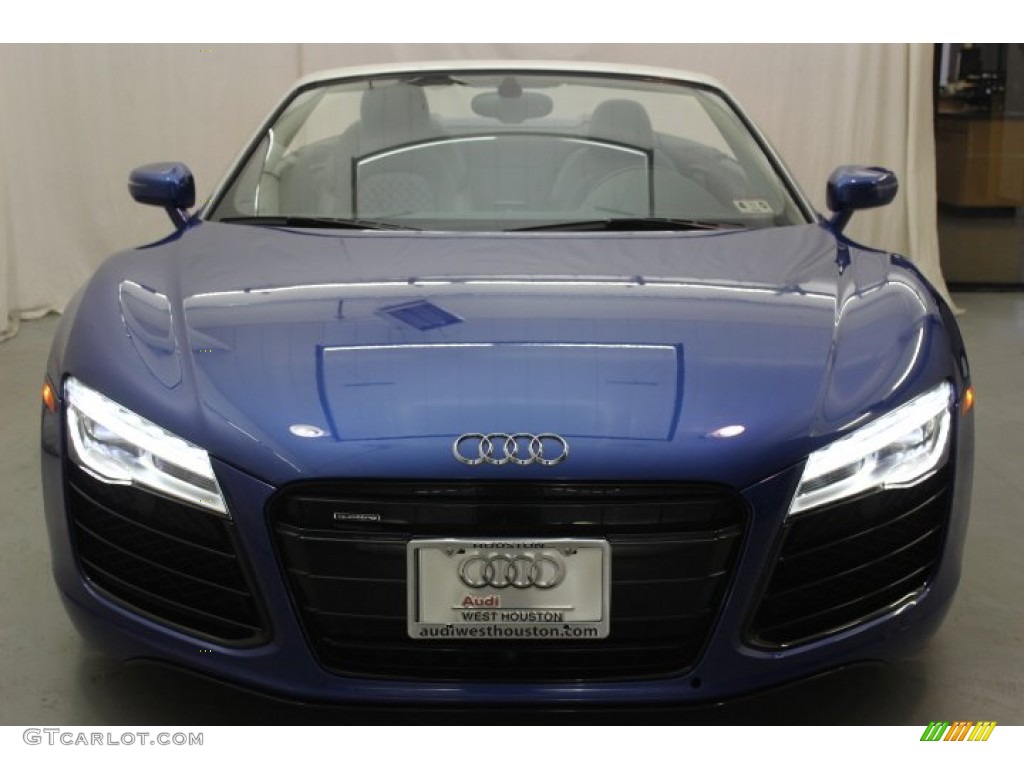 2014 R8 Spyder V10 - Sepang Blue Pearl Effect / Black photo #2