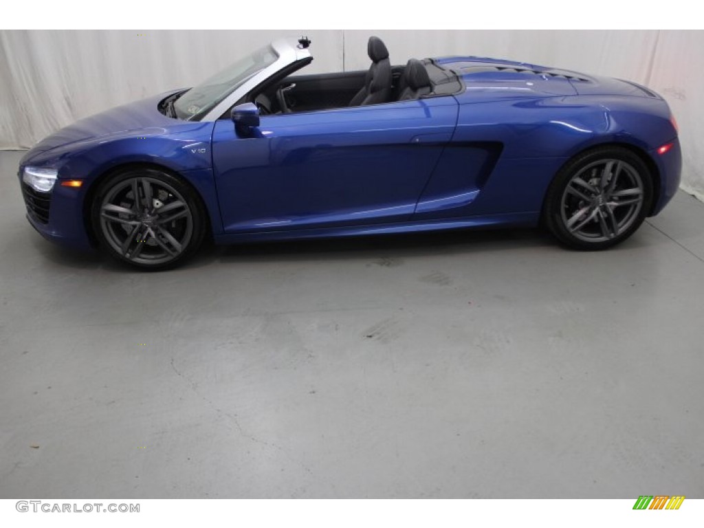 Sepang Blue Pearl Effect 2014 Audi R8 Spyder V10 Exterior Photo #90088005