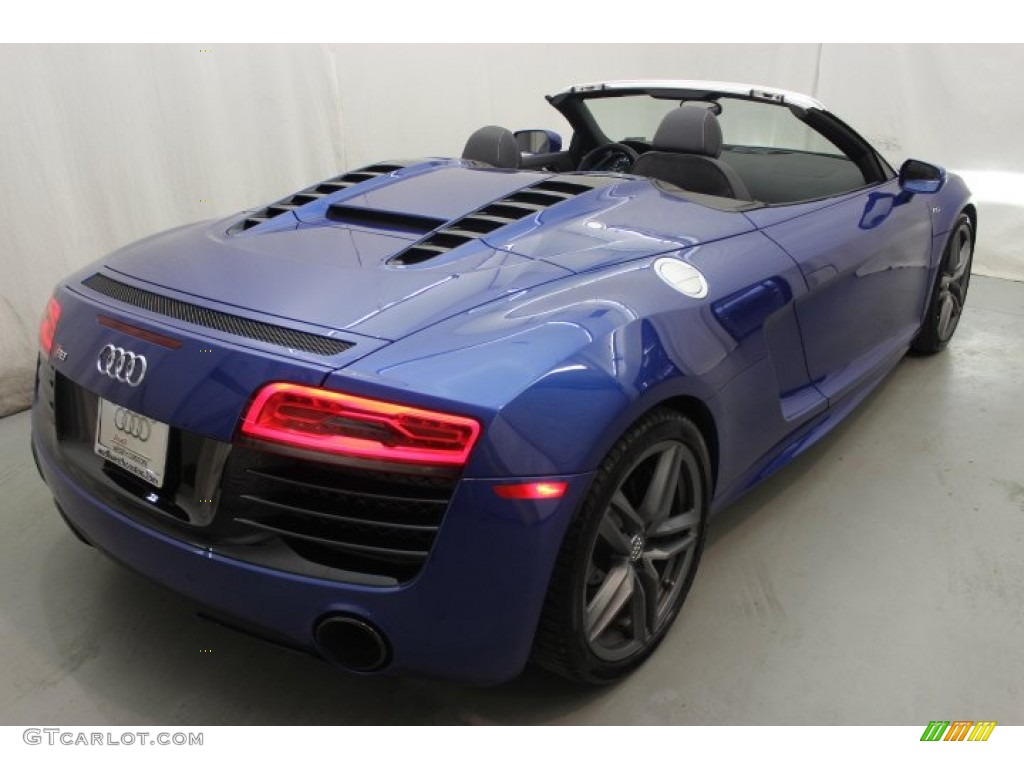 2014 R8 Spyder V10 - Sepang Blue Pearl Effect / Black photo #6