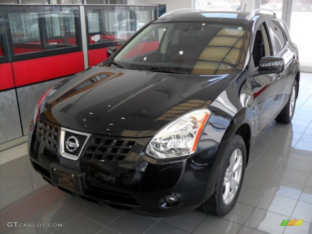 Wicked Black 2008 Nissan Rogue SL AWD Exterior Photo #90088233