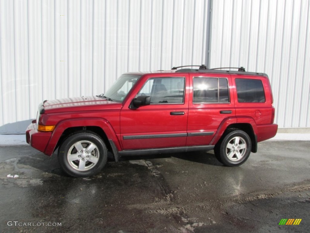 2006 Commander 4x4 - Inferno Red Pearl / Medium Slate Gray photo #2