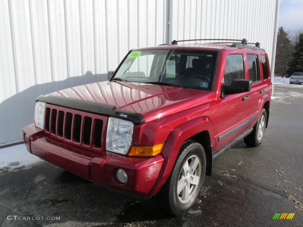 2006 Commander 4x4 - Inferno Red Pearl / Medium Slate Gray photo #9
