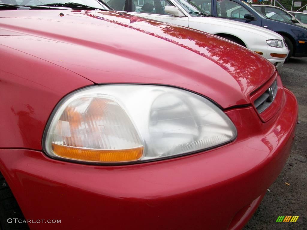 1997 Civic EX Coupe - Milano Red / Gray photo #2