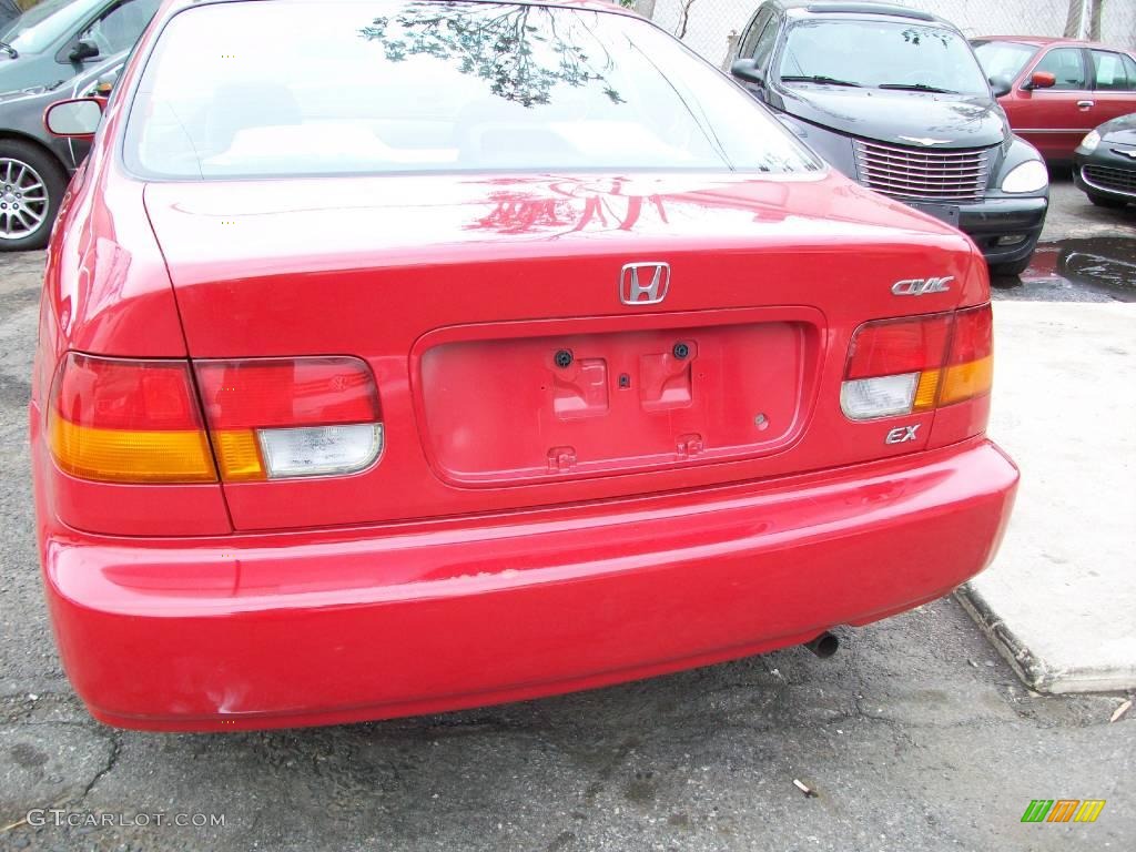 1997 Civic EX Coupe - Milano Red / Gray photo #3