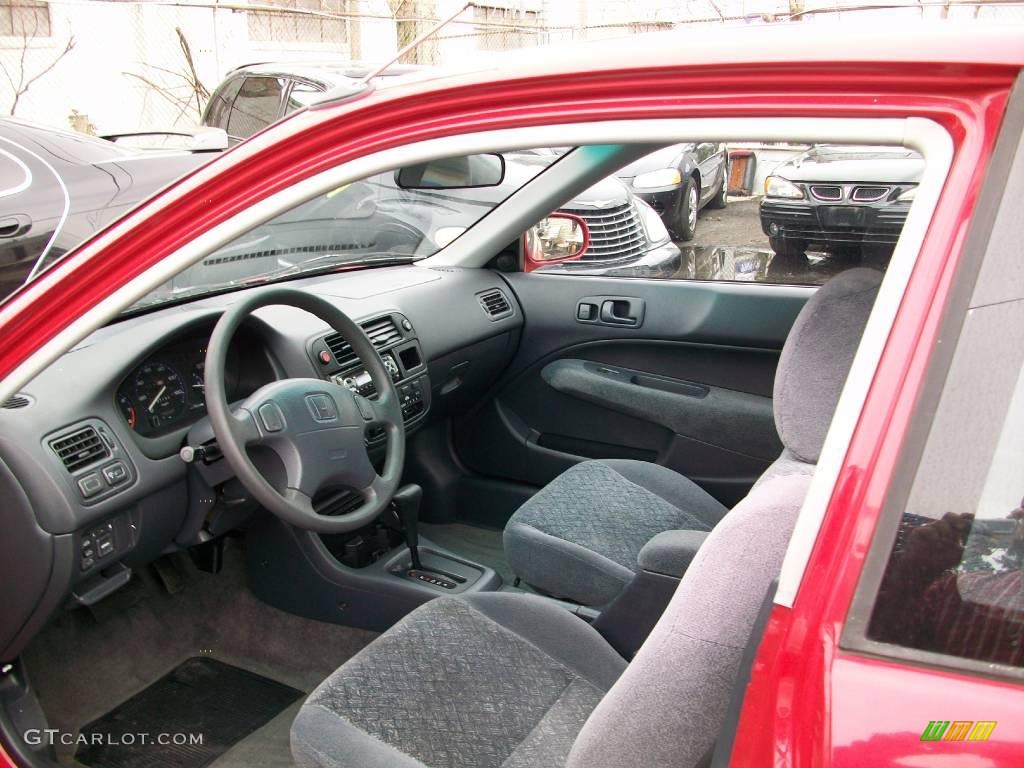 1997 Civic EX Coupe - Milano Red / Gray photo #10