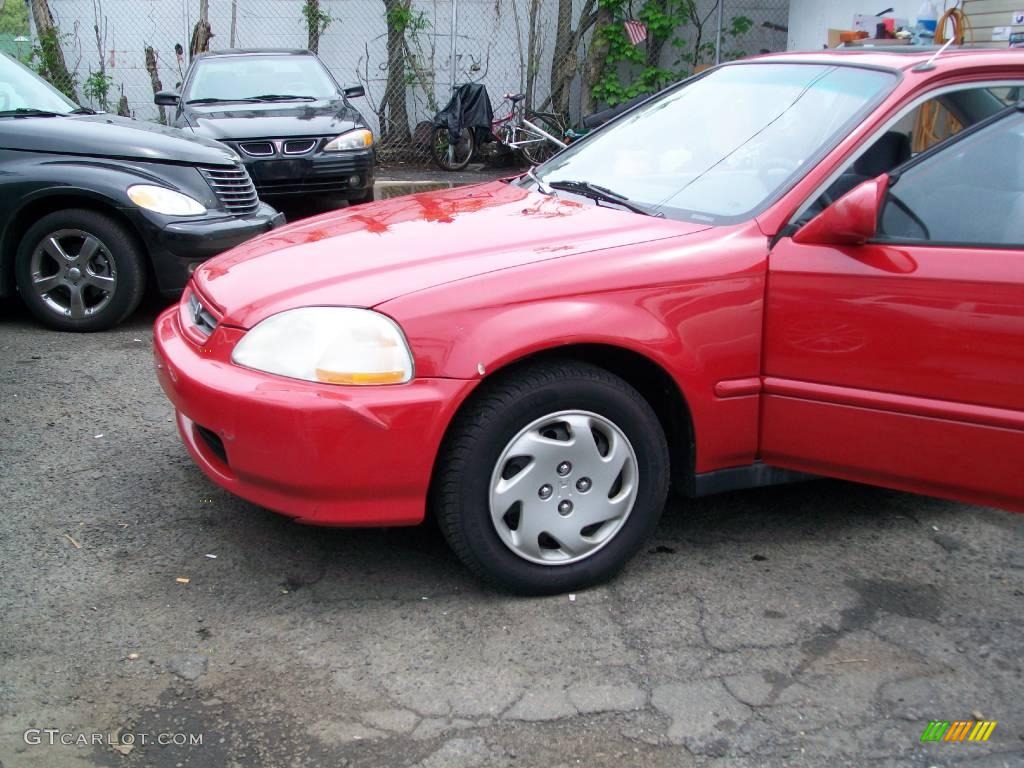 1997 Civic EX Coupe - Milano Red / Gray photo #19