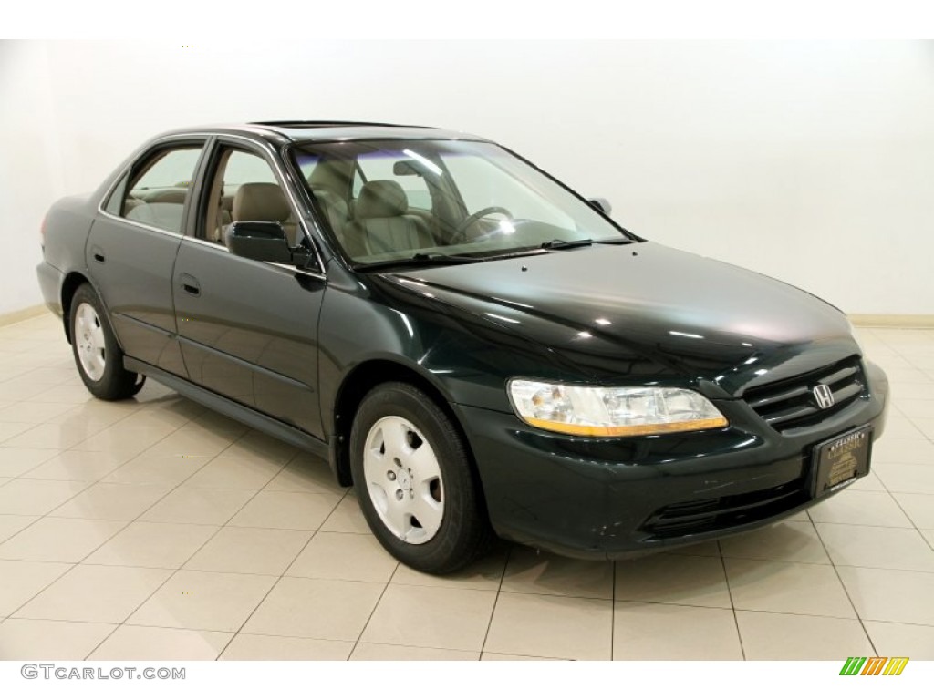 2001 Accord EX V6 Sedan - Dark Emerald Pearl / Ivory photo #1