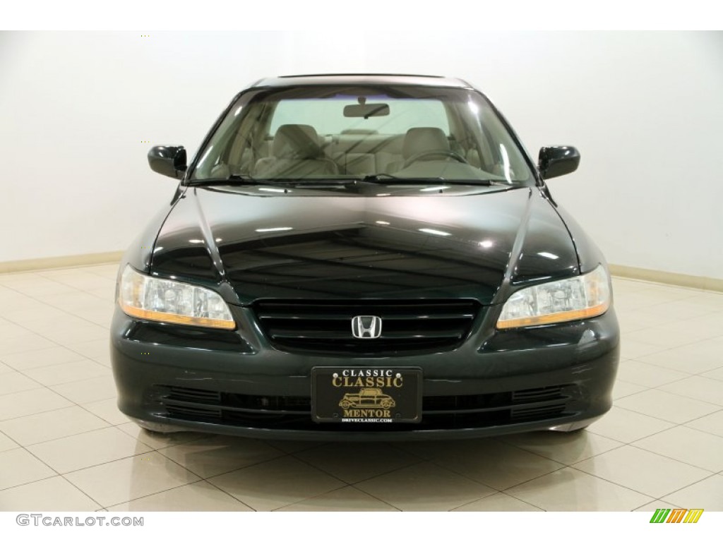 2001 Accord EX V6 Sedan - Dark Emerald Pearl / Ivory photo #2
