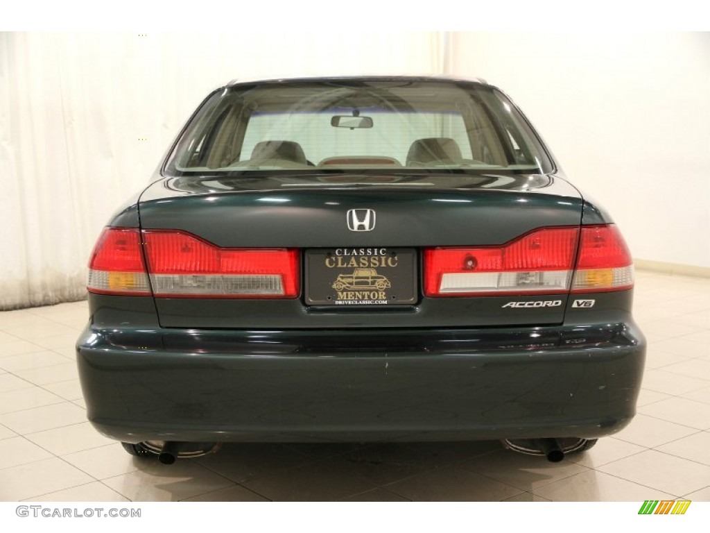 2001 Accord EX V6 Sedan - Dark Emerald Pearl / Ivory photo #31
