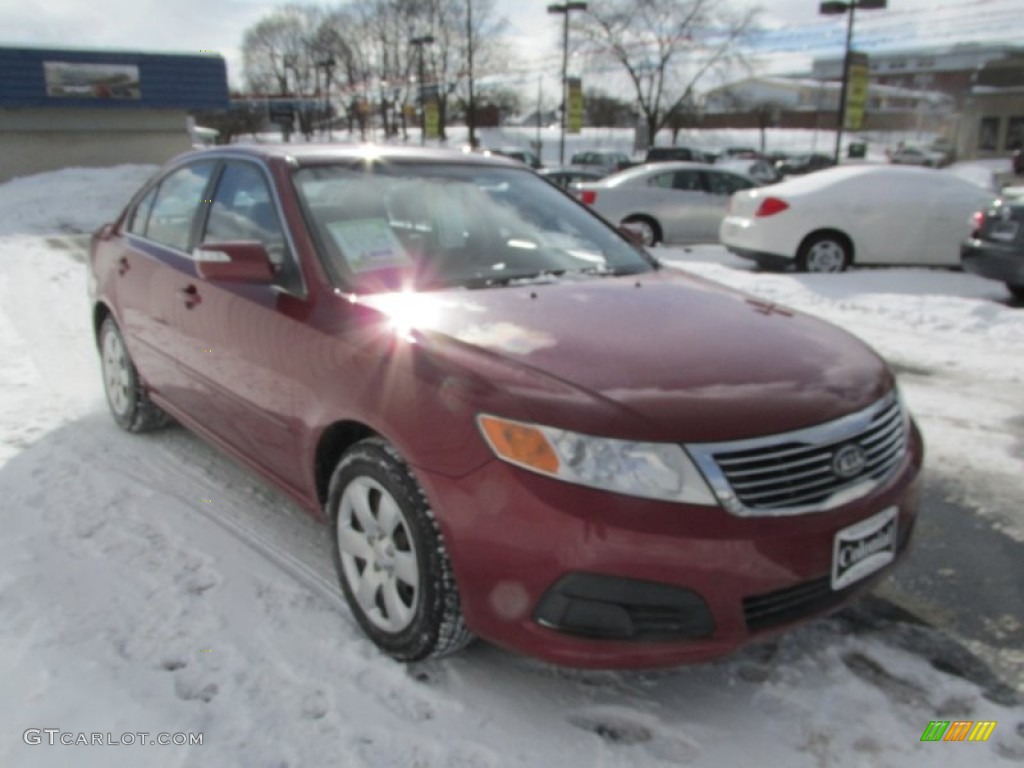 2009 Optima LX - Ruby Red / Beige photo #7