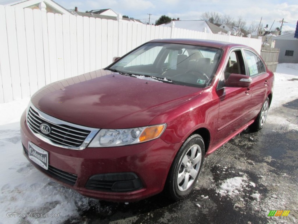 2009 Optima LX - Ruby Red / Beige photo #9