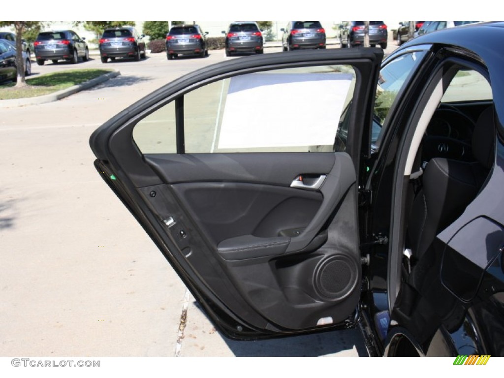 2014 Acura TSX Technology Sedan Ebony Door Panel Photo #90090594
