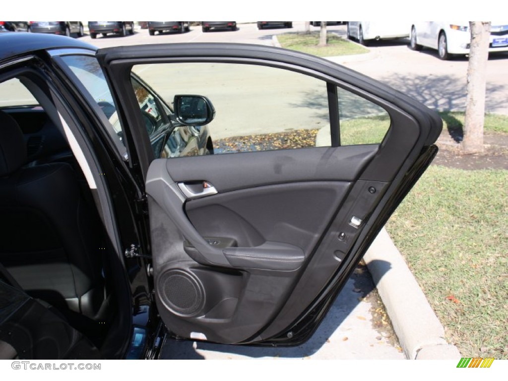 2014 Acura TSX Technology Sedan Ebony Door Panel Photo #90090670