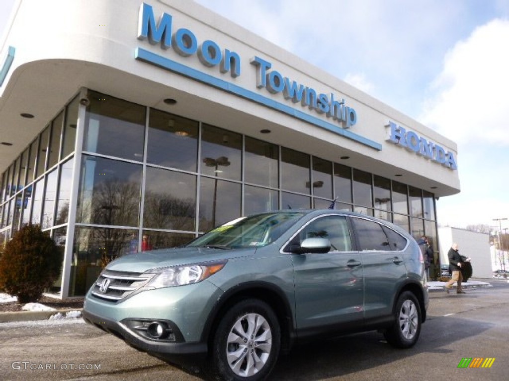 2012 CR-V EX - Opal Sage Metallic / Black photo #1