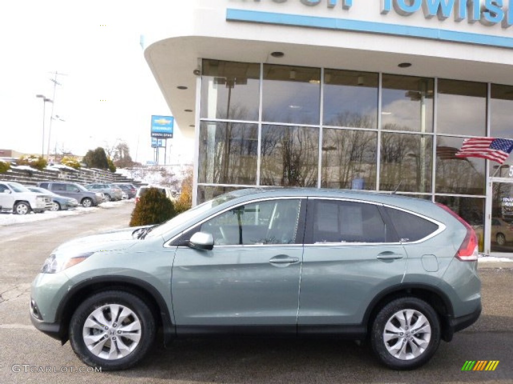 2012 CR-V EX - Opal Sage Metallic / Black photo #8