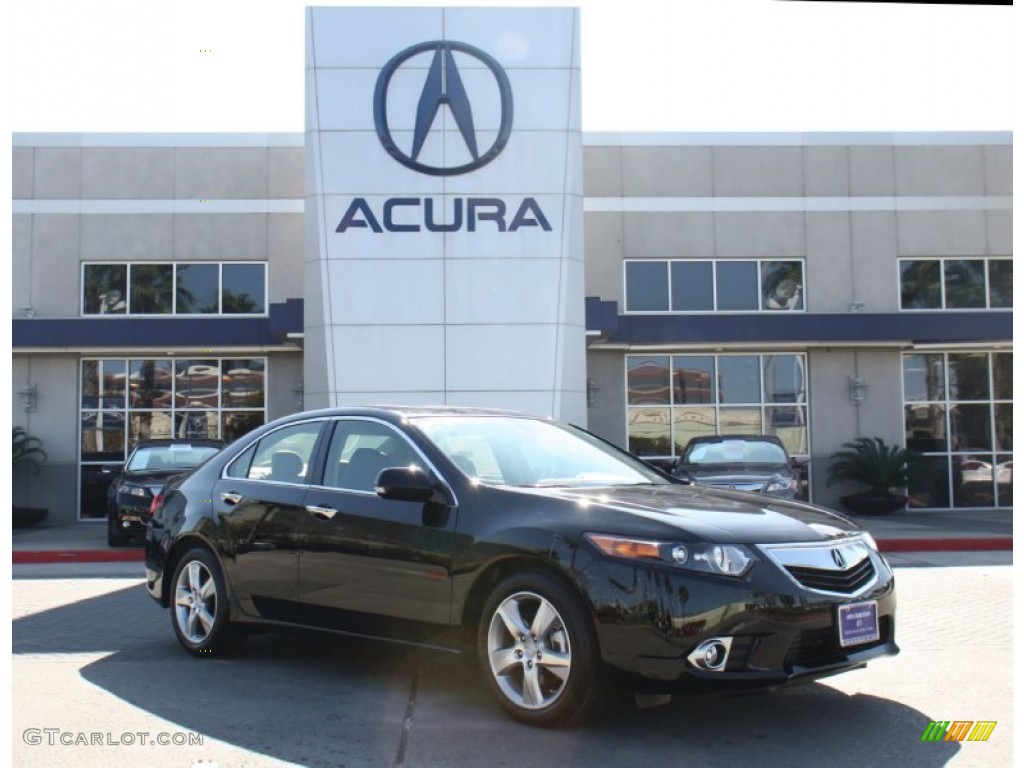 2014 TSX Sedan - Crystal Black Pearl / Ebony photo #1