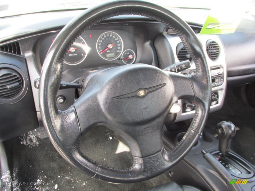 2004 Chrysler Sebring Limited Coupe Black Steering Wheel Photo #90091461