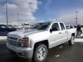 2014 Silver Ice Metallic Chevrolet Silverado 1500 LT Double Cab 4x4  photo #1